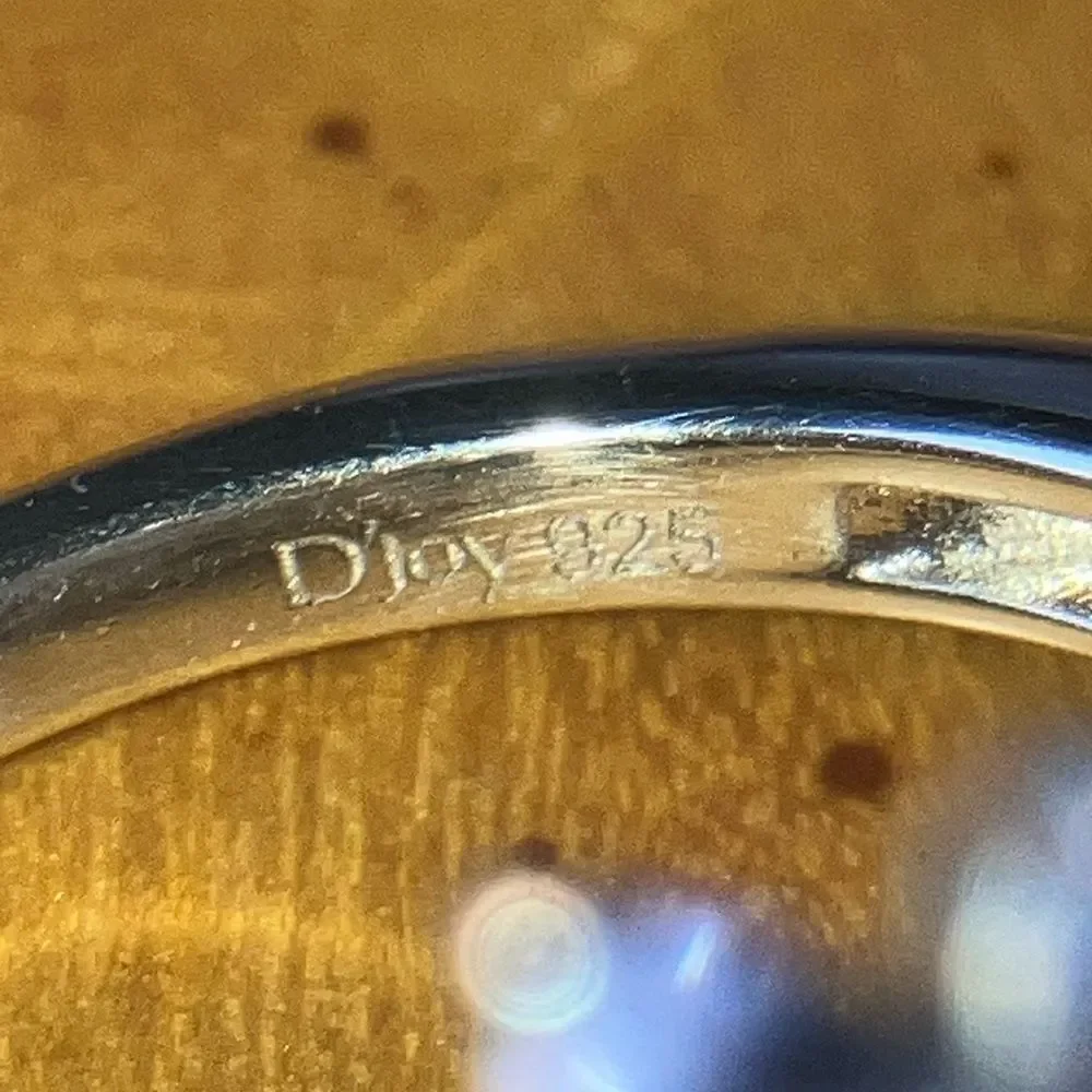 Natural Tanzanite Sterling Silver Cocktail Ring Size 6 - Picture 6 of 9